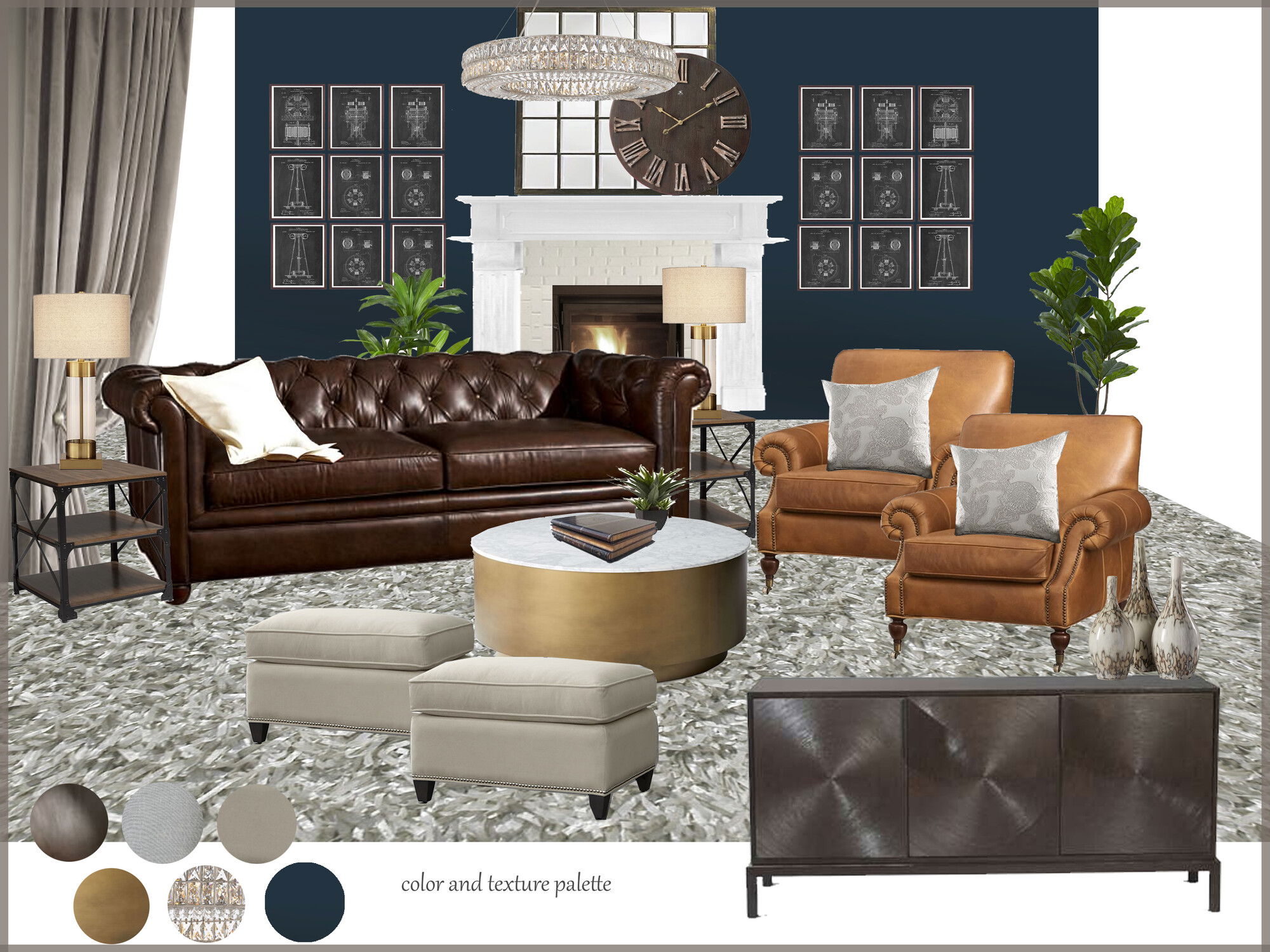 Ideas De Diseño Interior De Sala De Estar De Diseñador En Línea