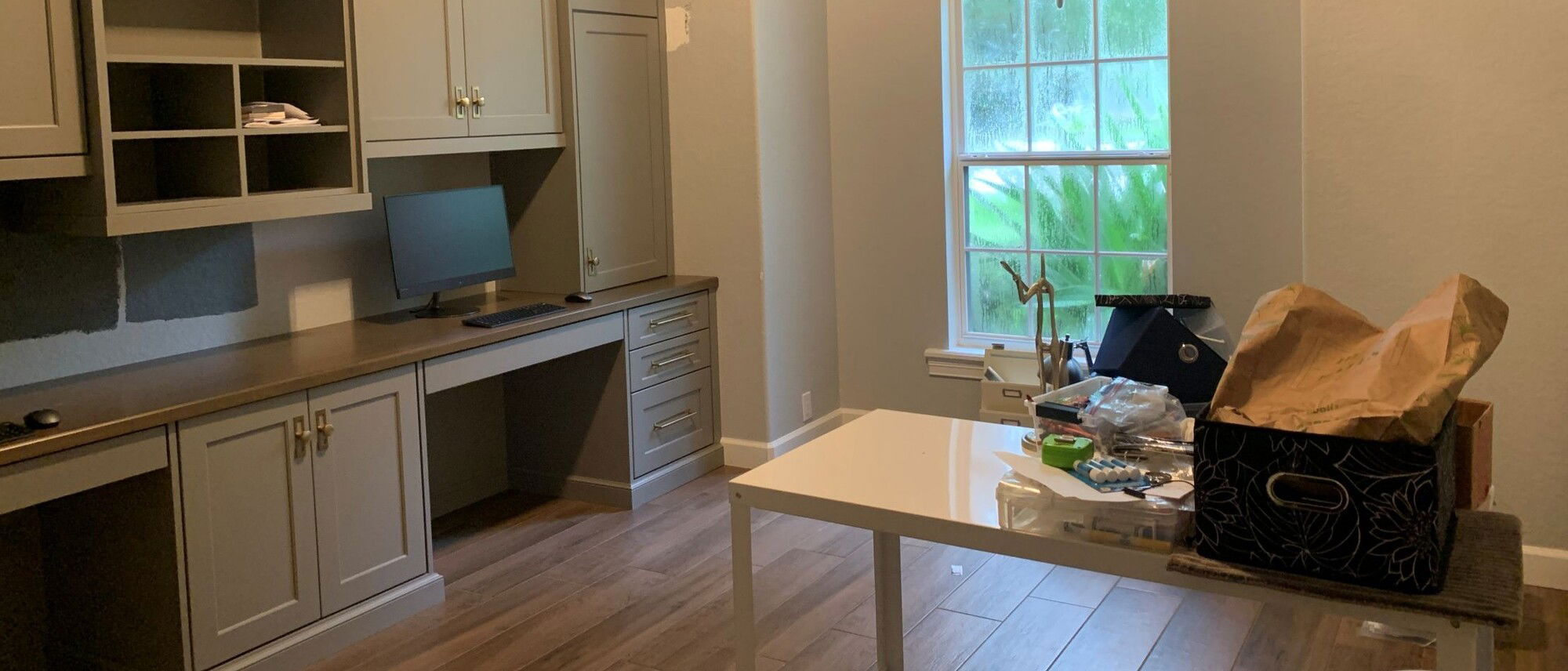 Monochrome Home Office Interior Design- Before Photo