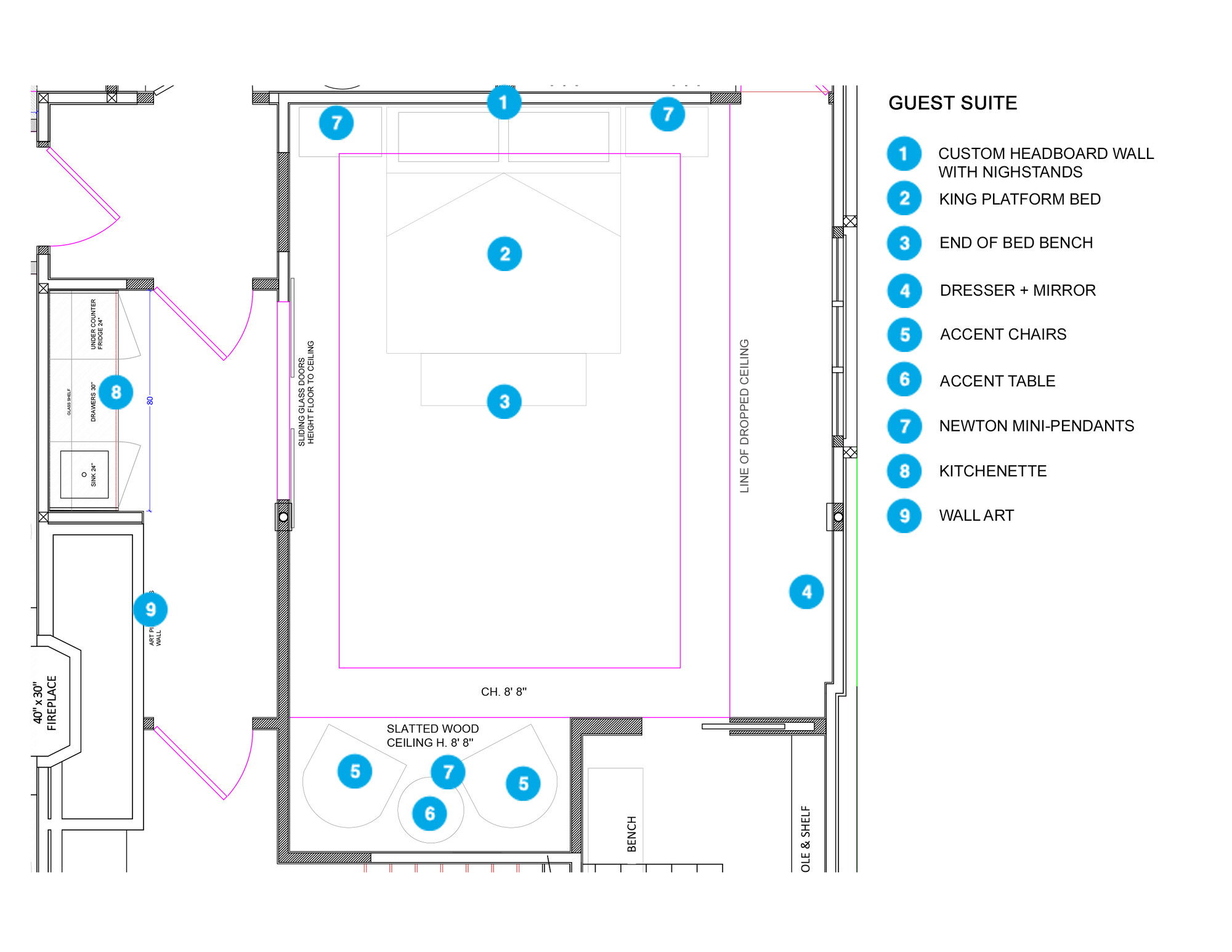 Online Designer Bedroom Floorplan