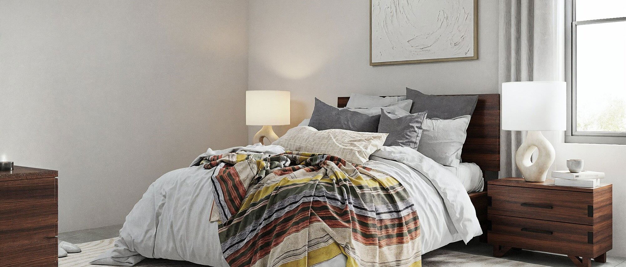 Contemporary Design Style with Pops of Color by affordable Tampa interior designers