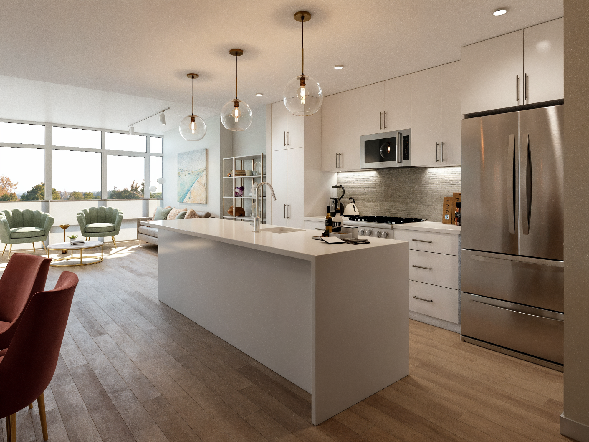 Online Designer Combined Living/Dining 3D Model 6