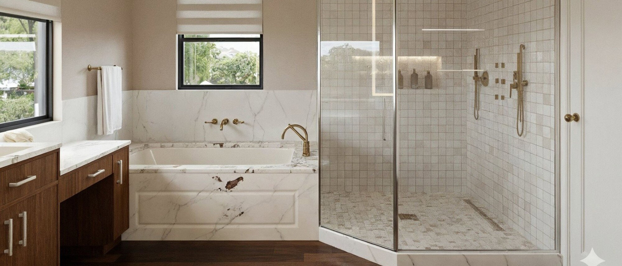 Luxurious Modern Spa-Inspired Bathroom Design- Before Photo