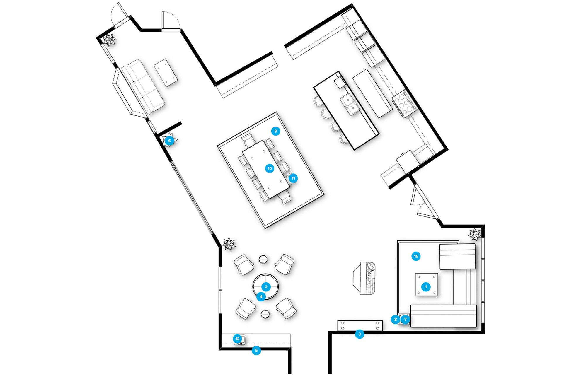 Plano de Sala-Comedor del Diseñador en Línea