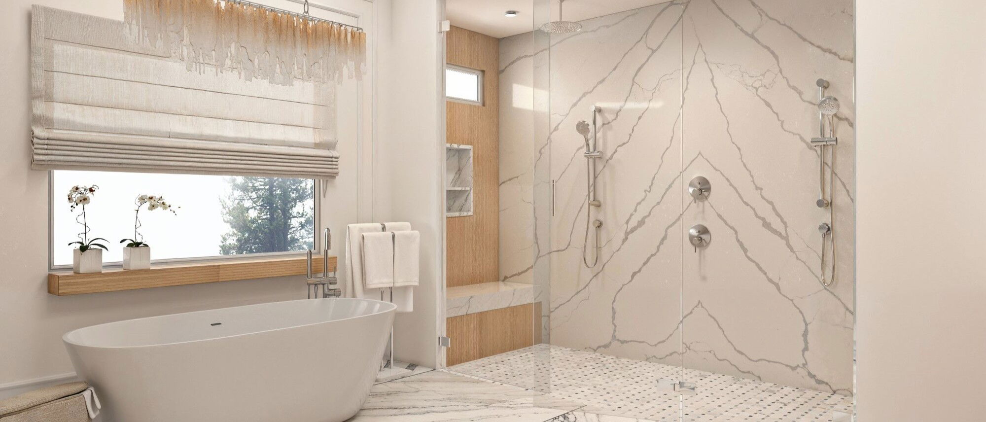 Timeless Modern Contemporary Master Bathroom - After Rendering