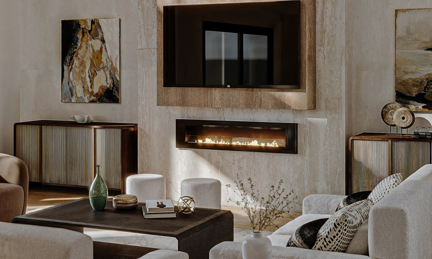 Inviting Contemporary Office & Living Design by top Bethesda interior designers