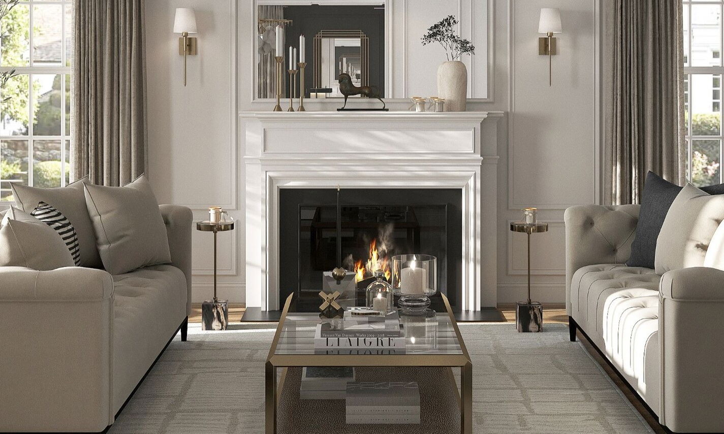 Contemporary Glam Home Interior Design by affordable Baltimore interior designers