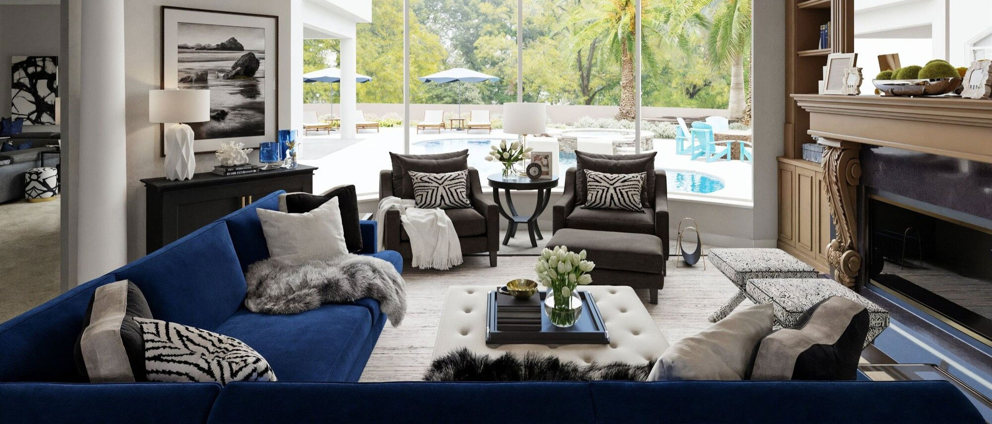 Contemporary House Interior Design by affordable West Palm Beach interior designers