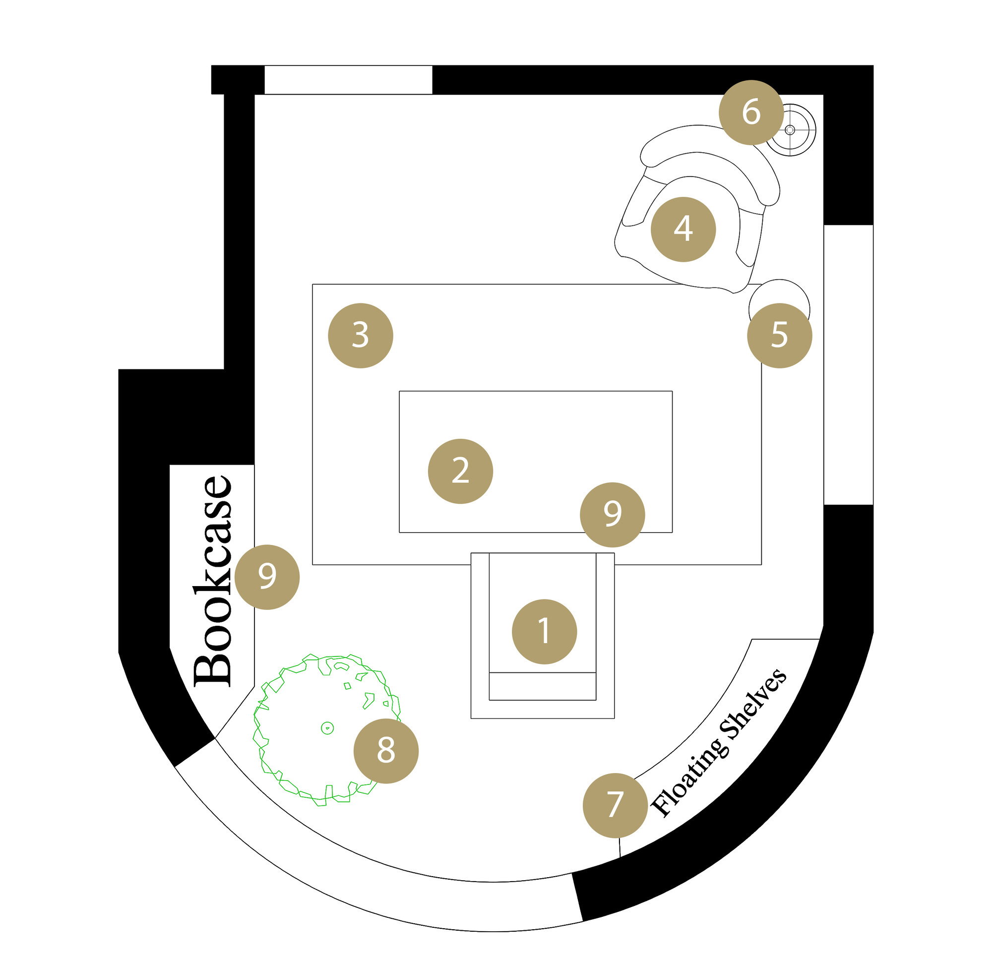 Online Designer Home Office Floorplan