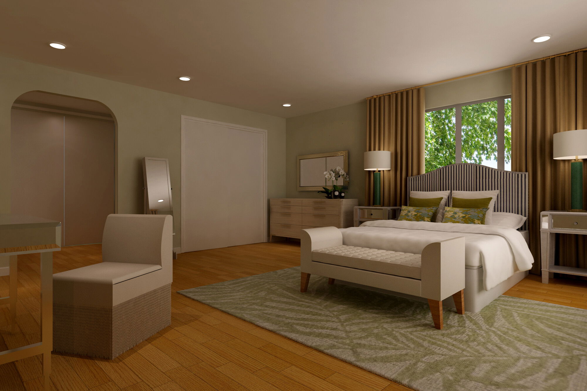 Online Designer Bedroom 3D Model 4