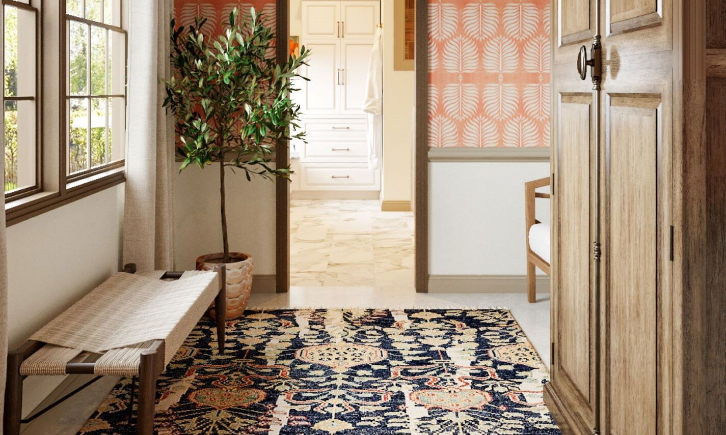 Eclectic Hallway, Bath and Bedroom Design by interior designers in Sterling Heights, Michigan