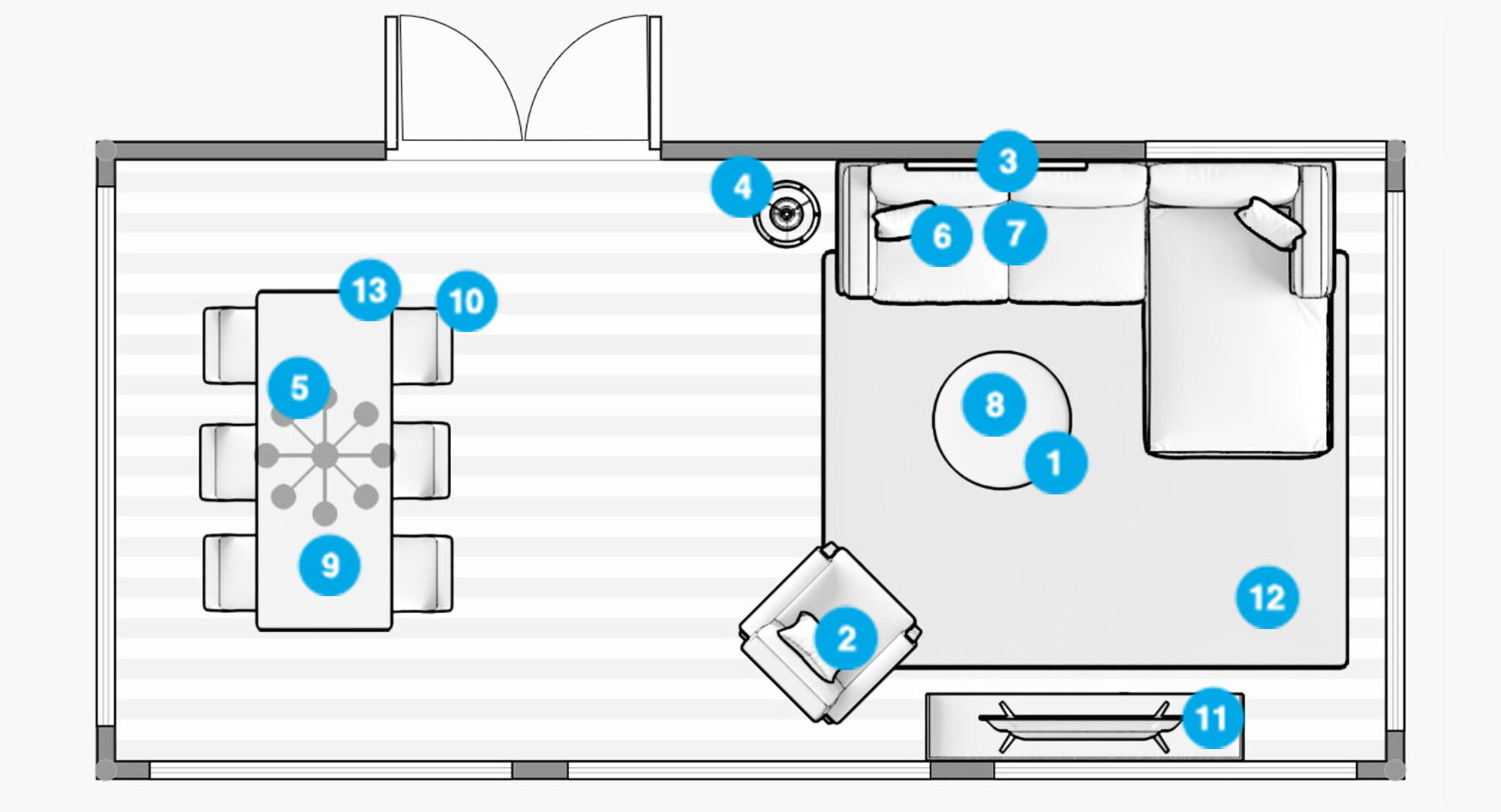 Online Designer Dining Room Floorplan