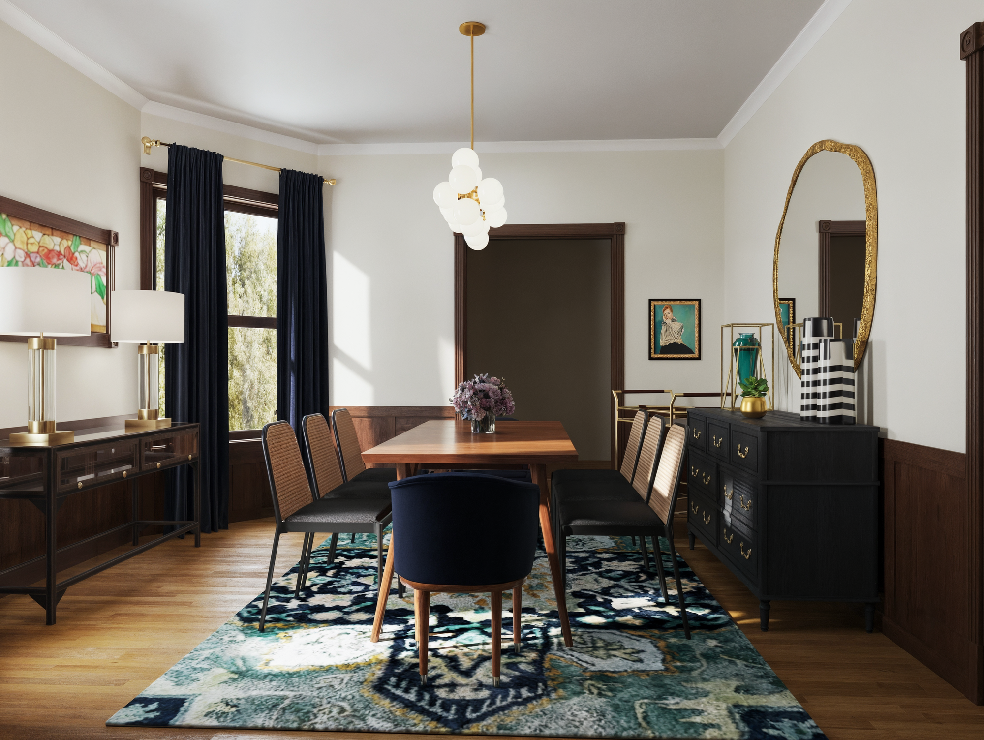 Online Designer Dining Room 3D Model 3
