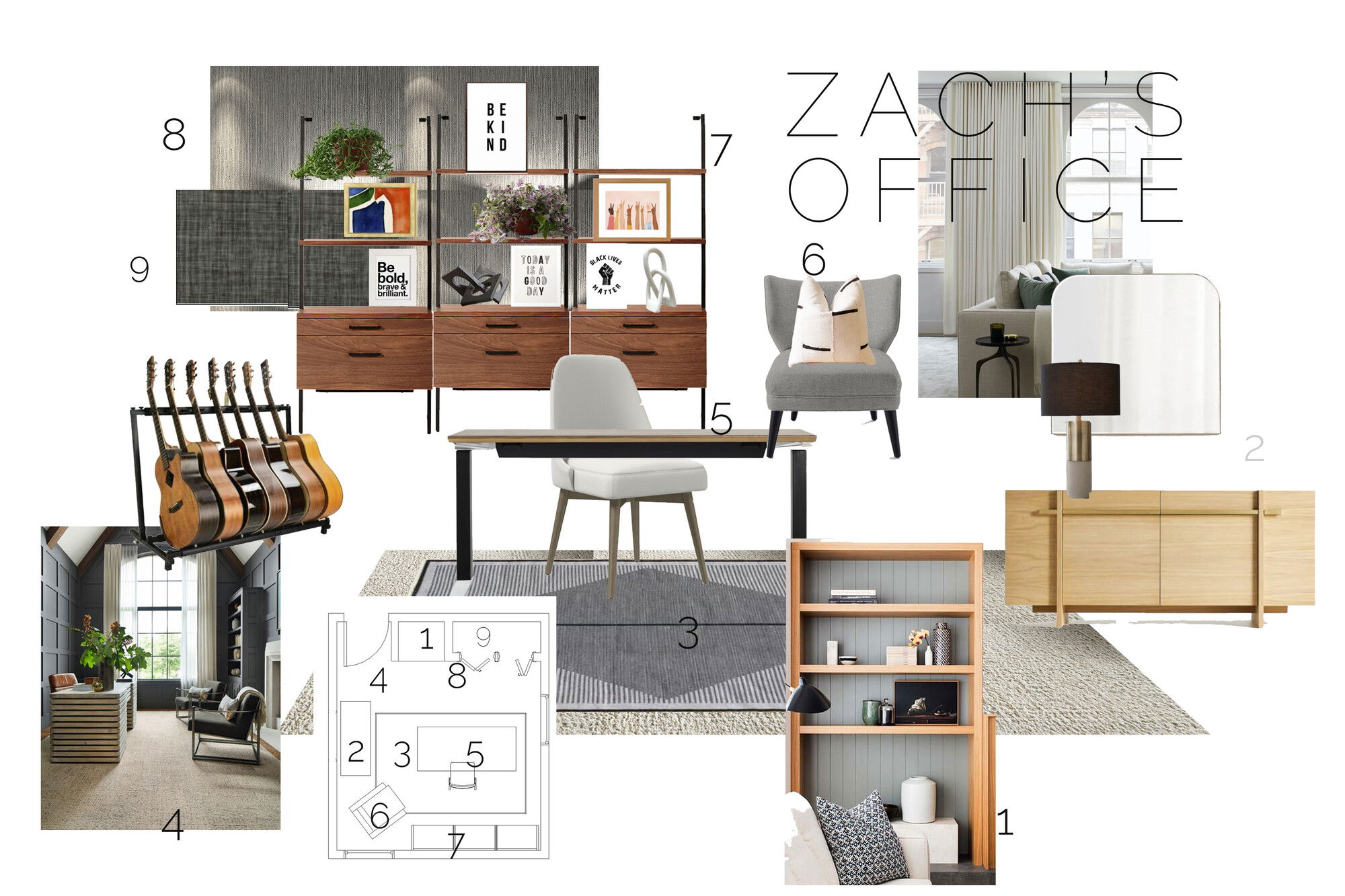 Ideas de diseño interior para hogar/oficina pequeña en línea
