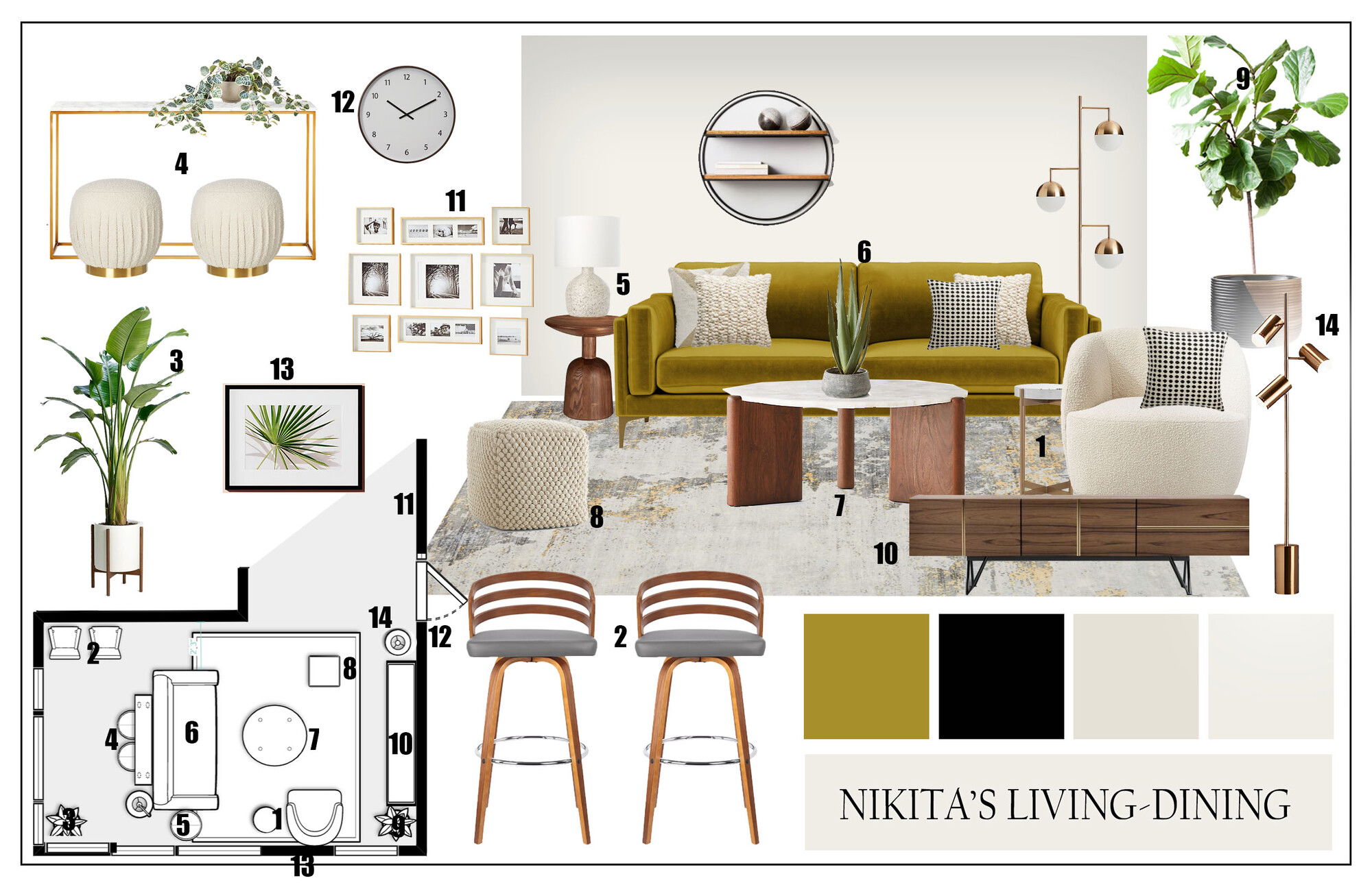 Online Designer Combined Living/Dining Interior Design Ideas