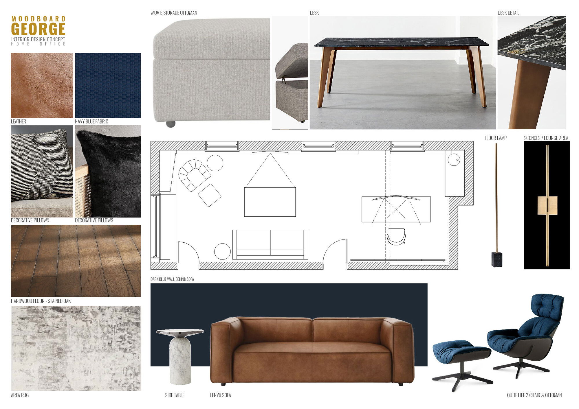 Ideas de diseño interior para hogar/oficina pequeña en línea