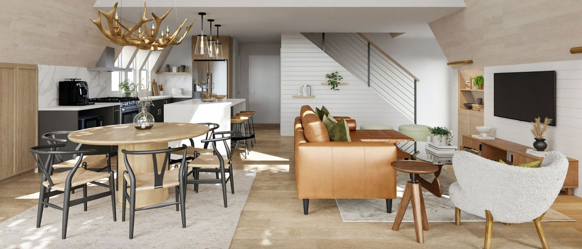 A Frame Cabin Interior Design by affordable Portland interior designers