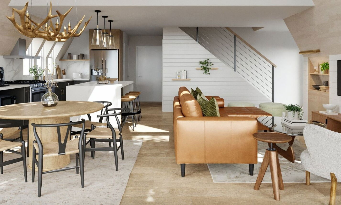 Diseño de interiores de cabaña tipo A por diseñadores de interiores asequibles de Salem