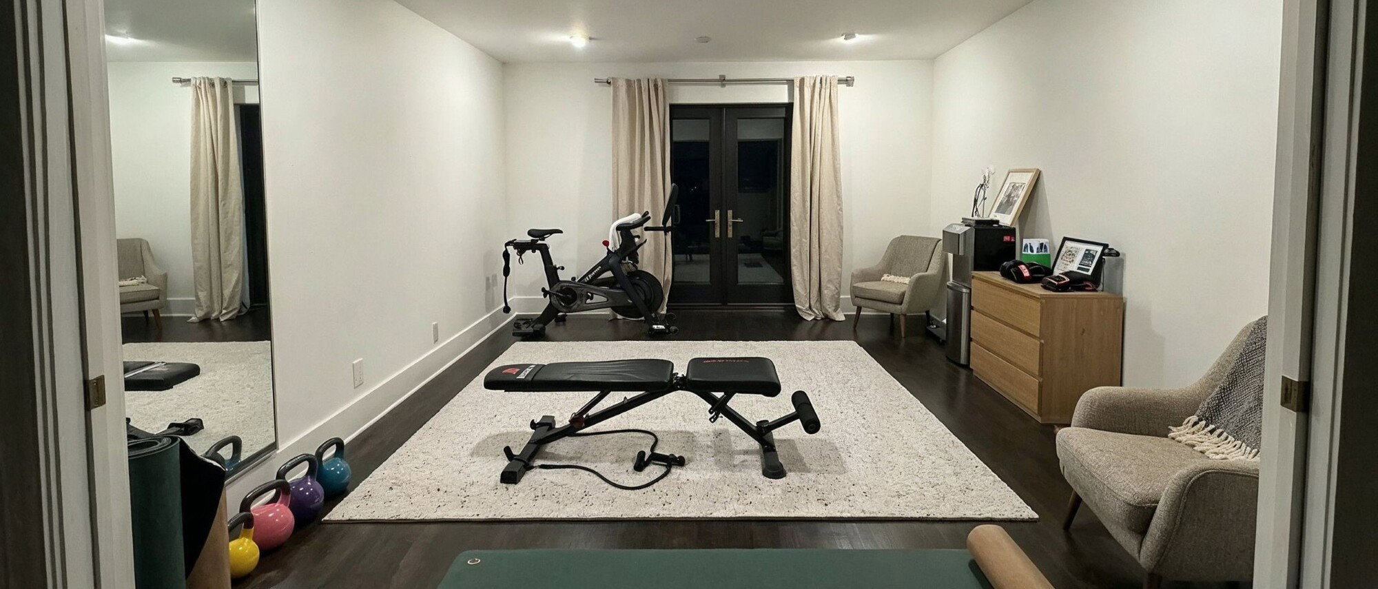 Sleek & Modern Masculine Home Gym Remodel- Before Photo
