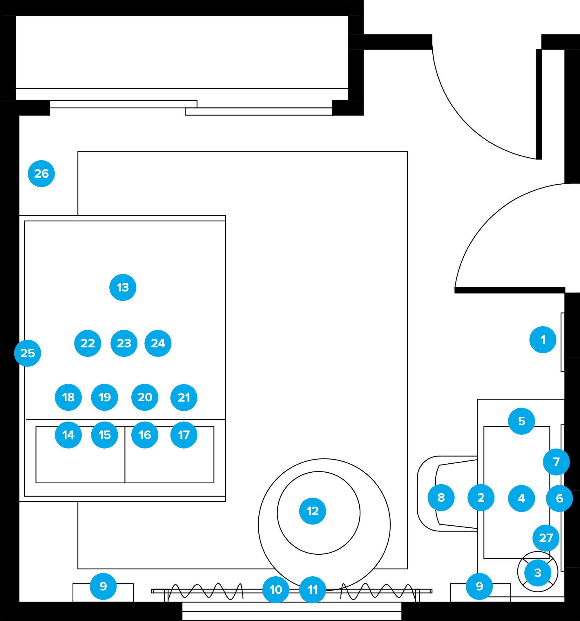 Plano del Dormitorio del Diseñador en Línea