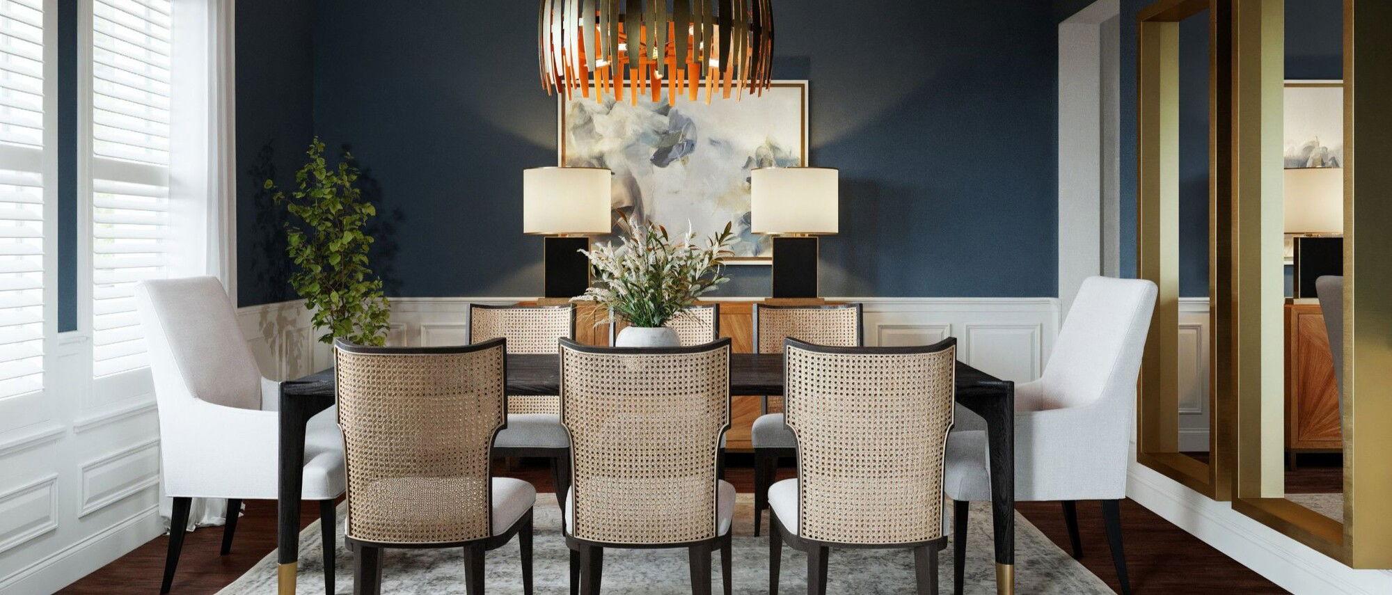 Transitional Stylish Dining Room by top Sarasota interior designers