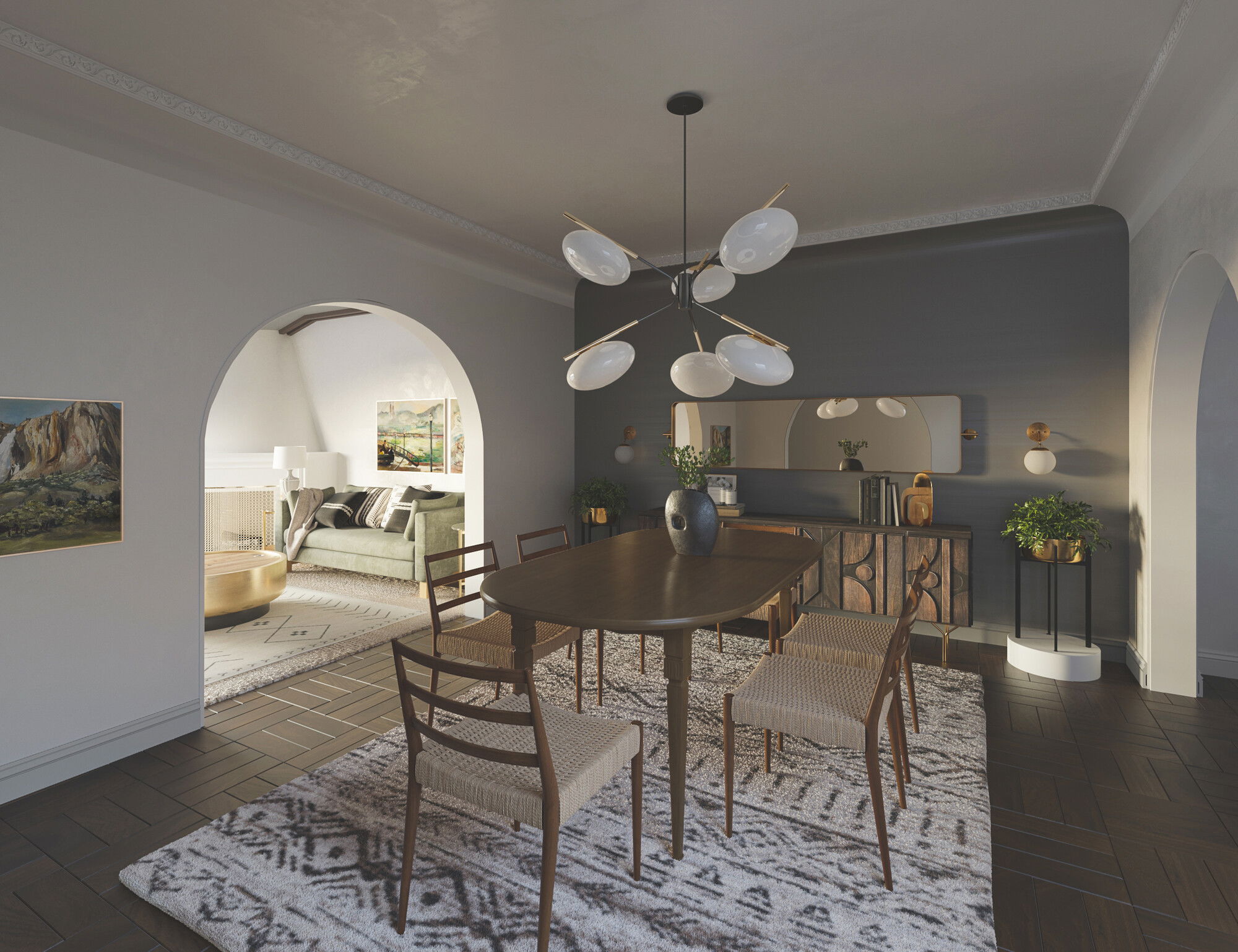 Modelo 3D Sala-Comedor del Diseñador en Línea 2
