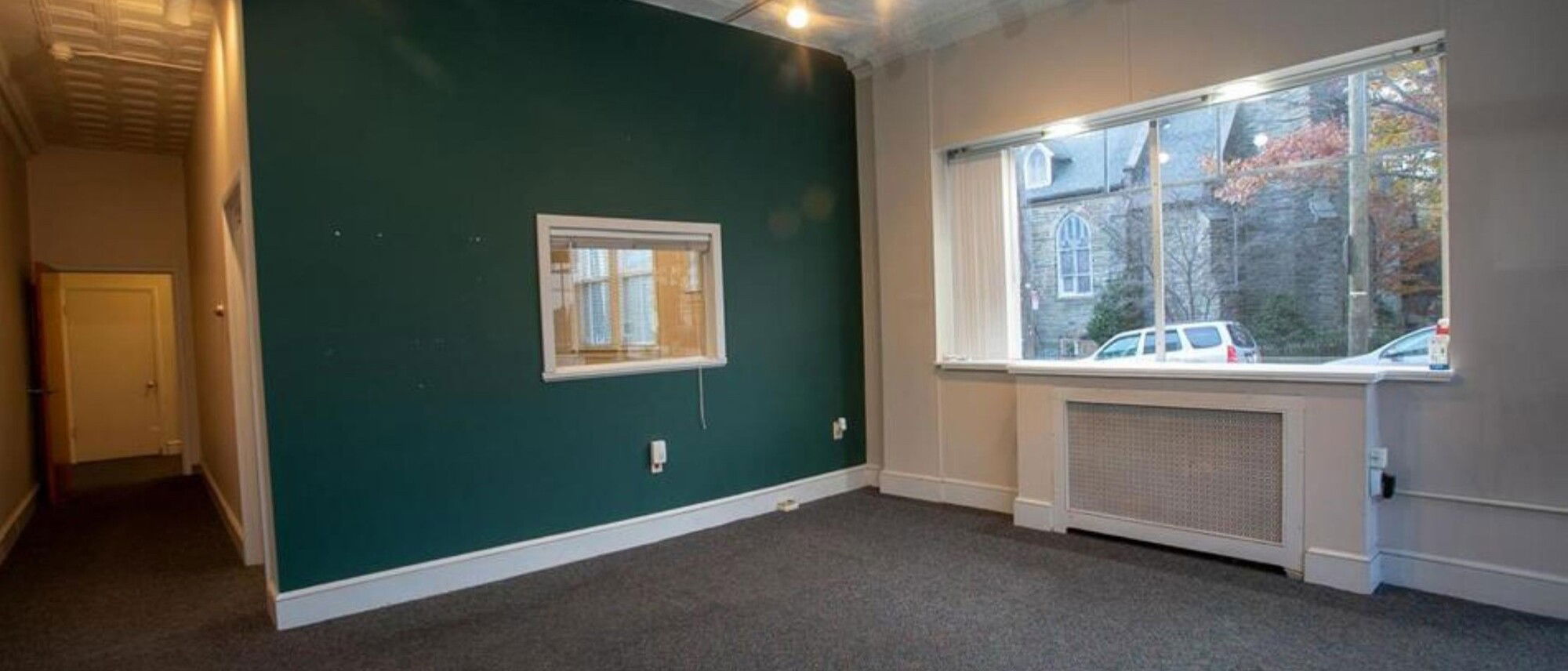 Coastal Reception Room Interior Design- Before Photo