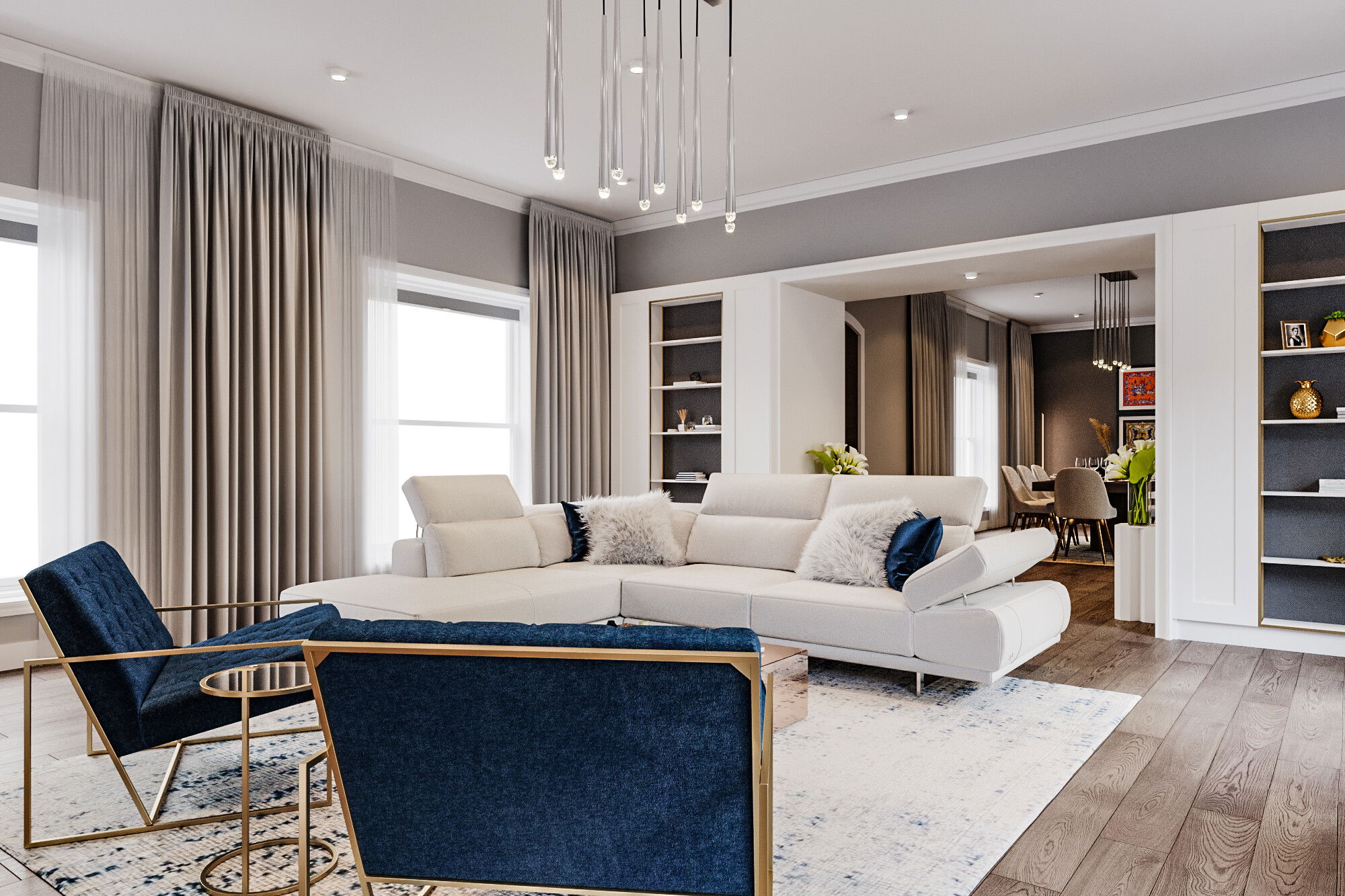 Contemporary Home Makeover Dinning Room 