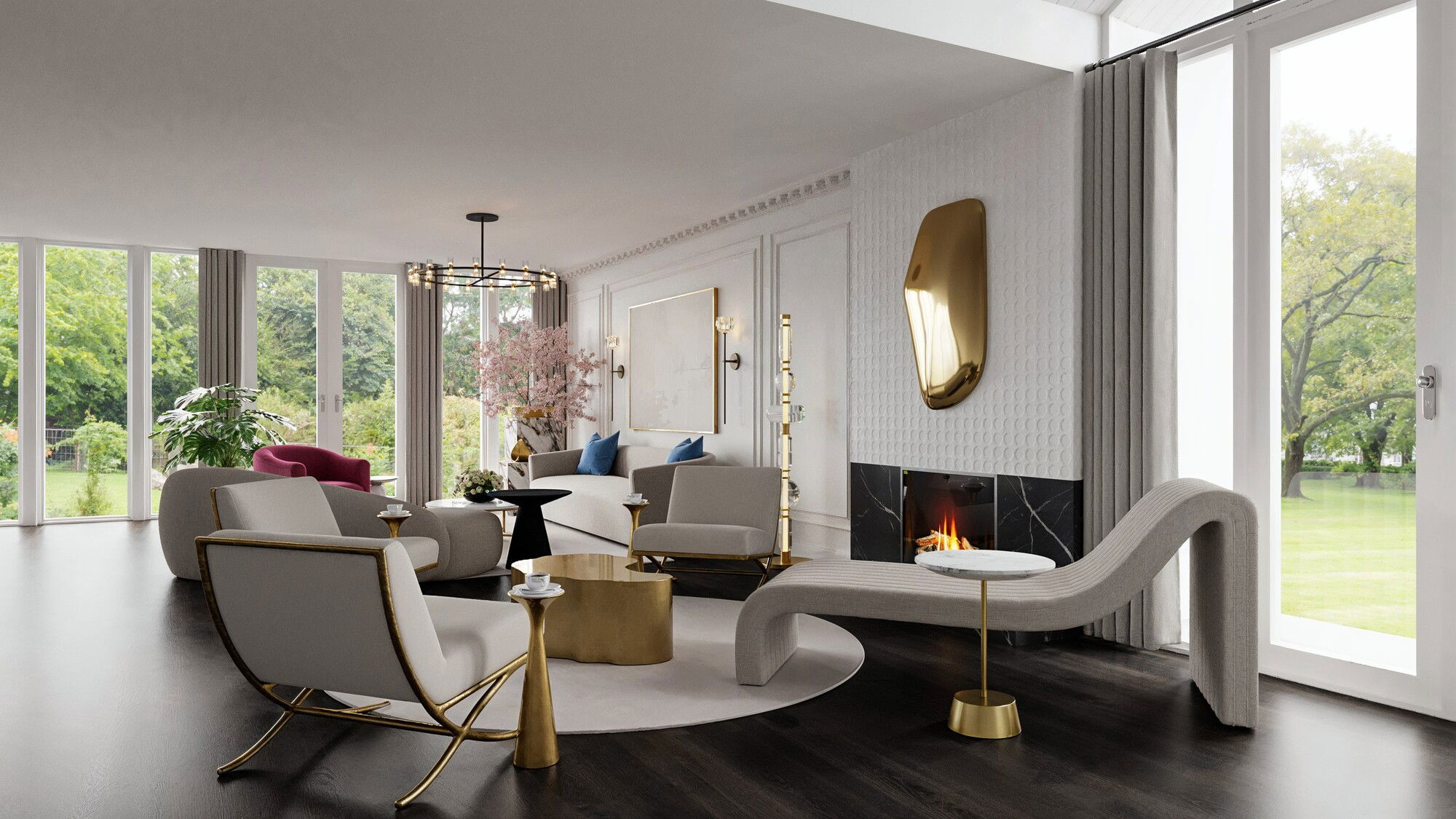 Online Designer Combined Living/Dining 3D Model 2