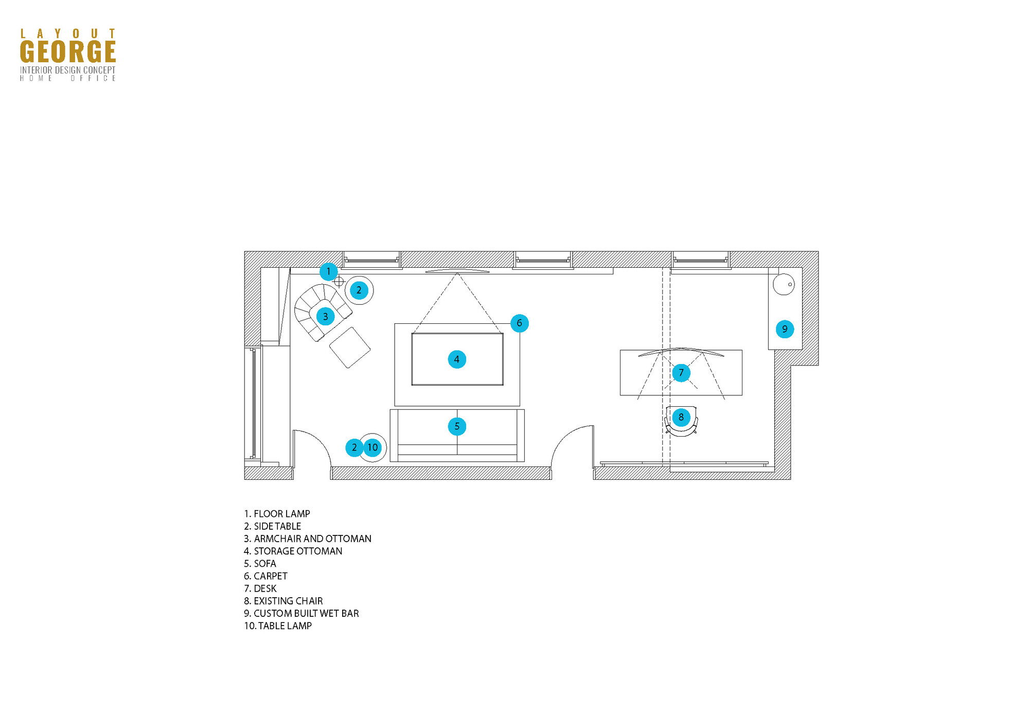 Plano de hogar/oficina pequeña del diseñador en línea