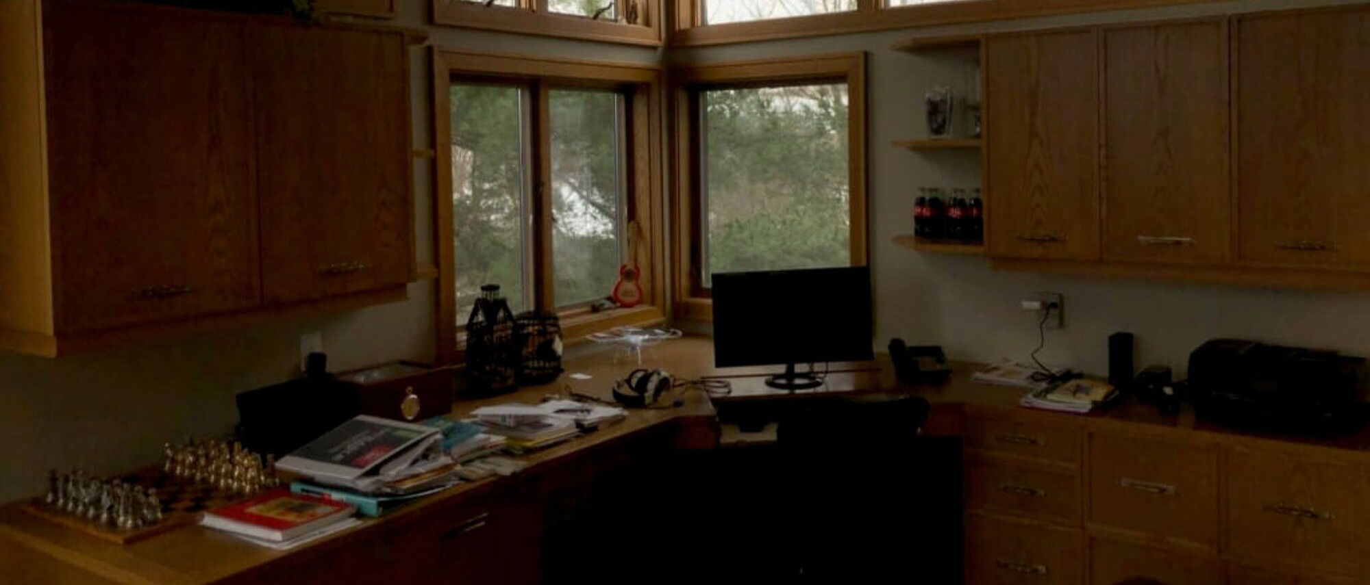 Traditional Home Office Interior Design - Before Photo