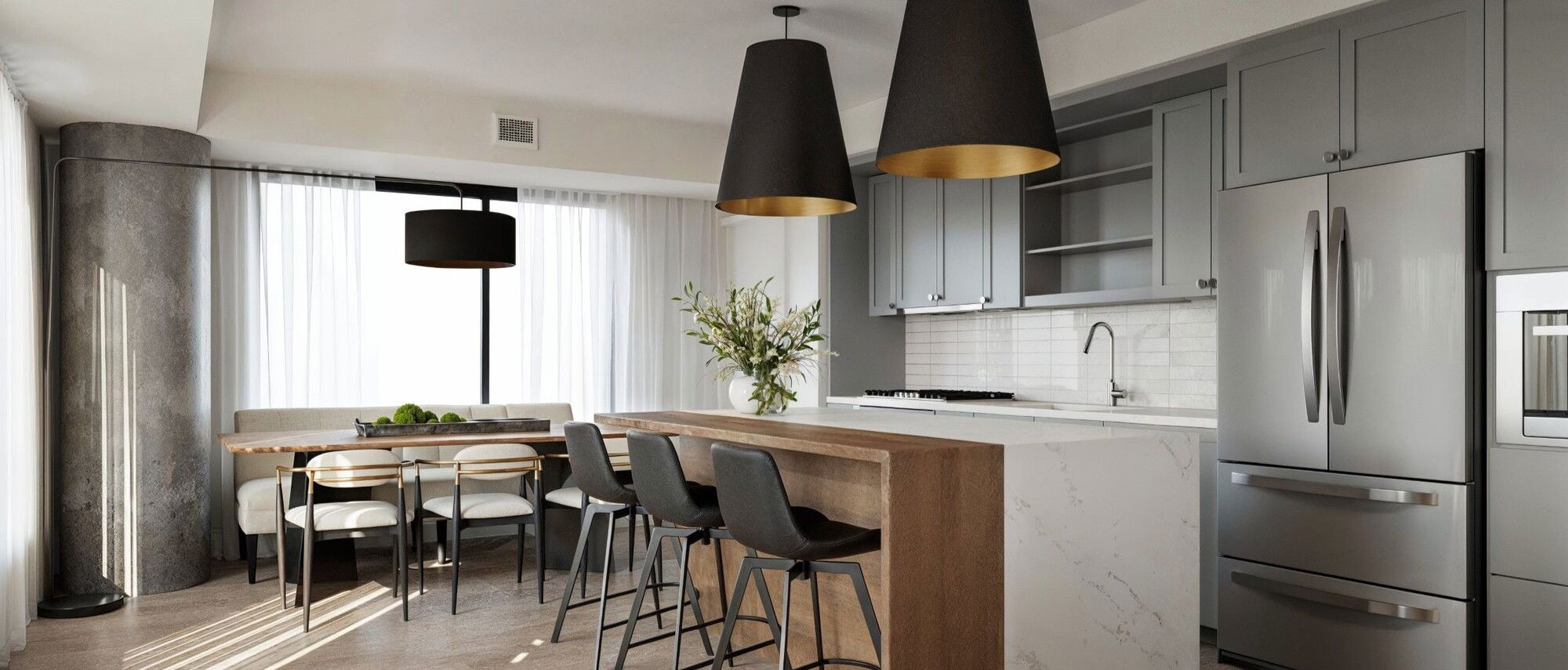 Diseño Interior Clásico Contemporáneo - Renderizado Después