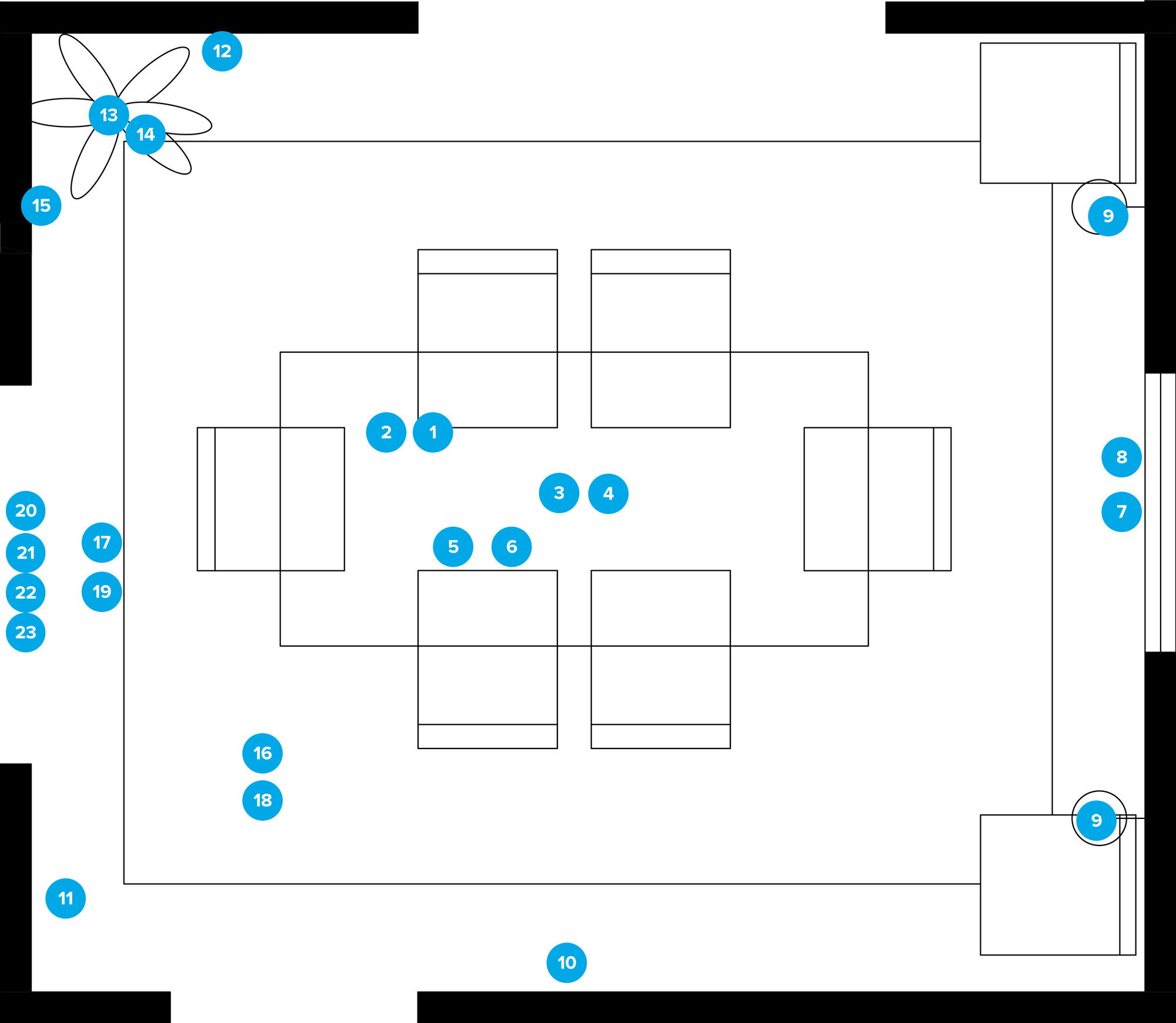 Online Designer Dining Room Floorplan