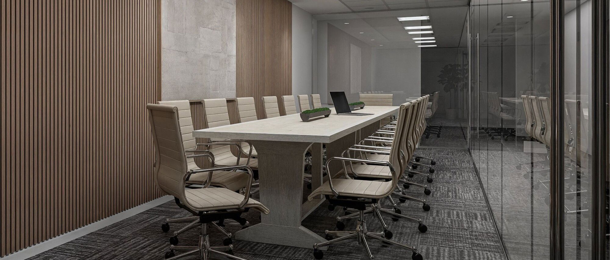 Modern & Elegant Commercial Conference Room- After Rendering