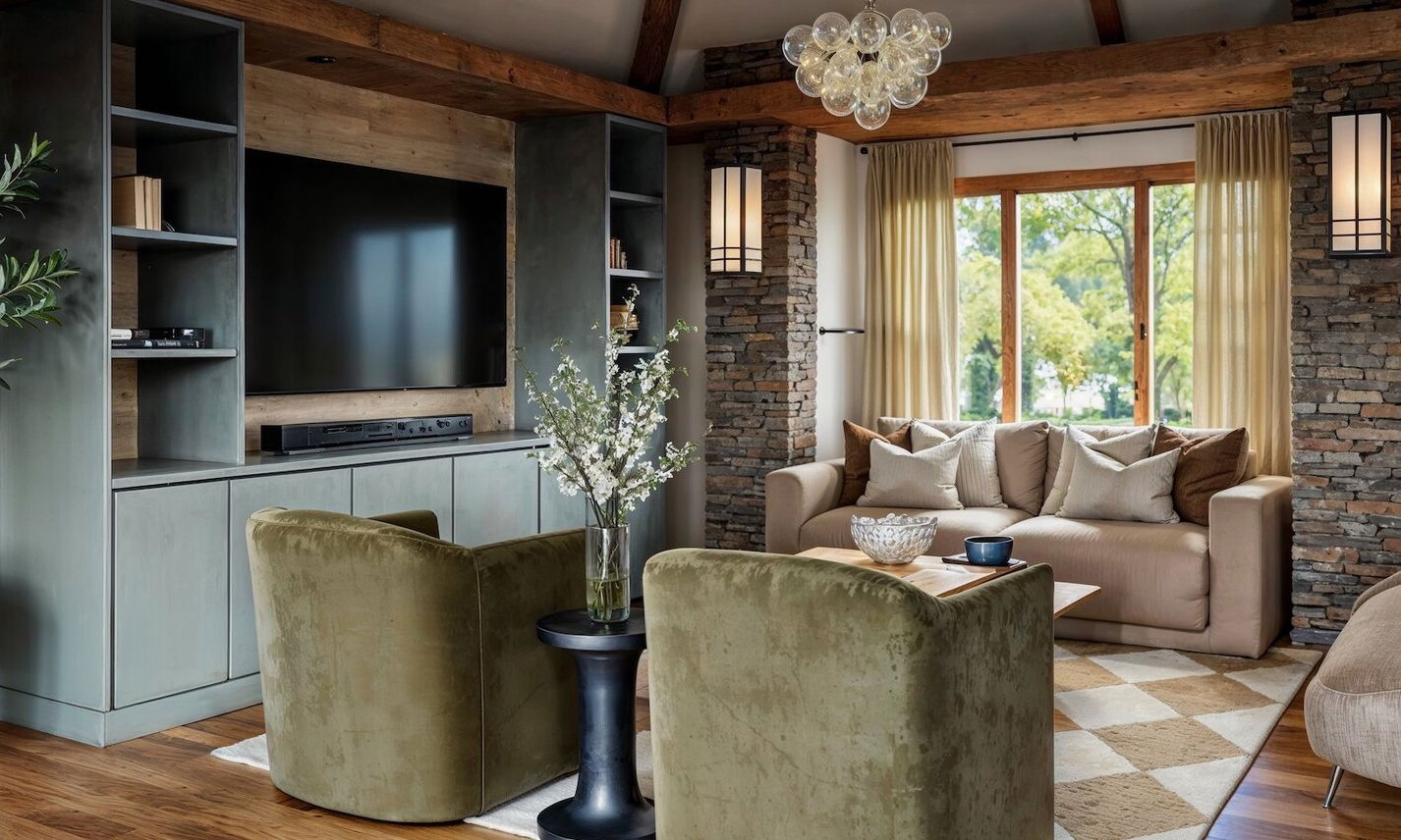 Modern Rustic Living Room Design