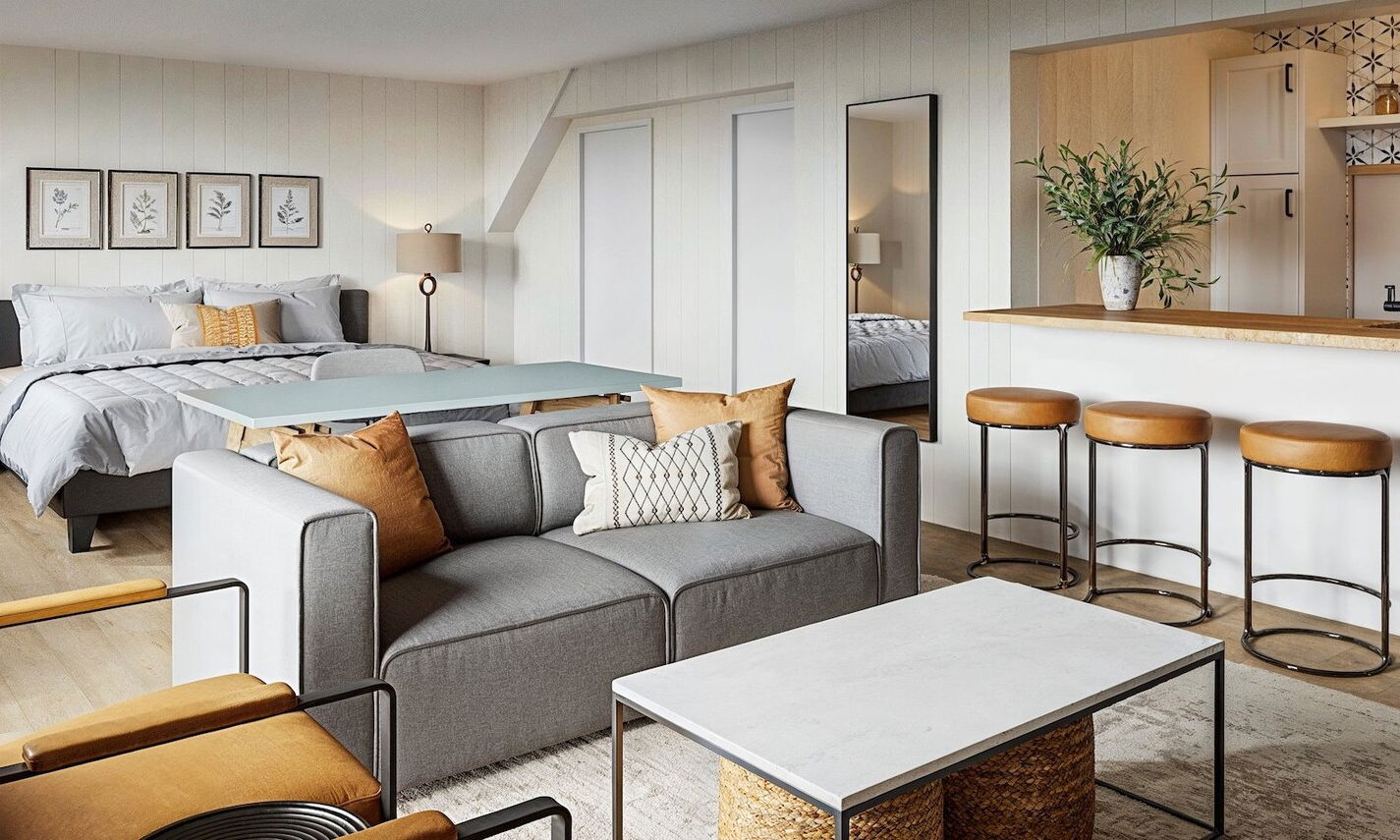 Cozy and Comfortable Basement Design by affordable Sacramento interior designers