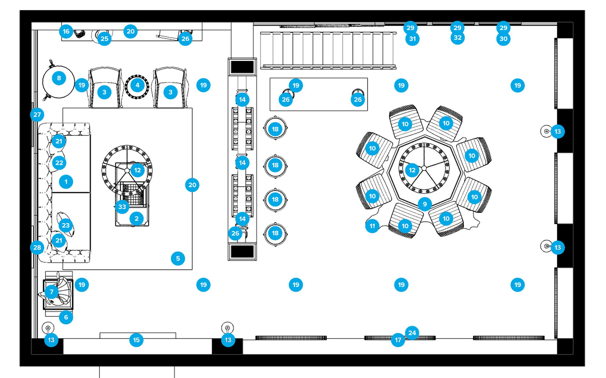 Online Designer Living Room Floorplan