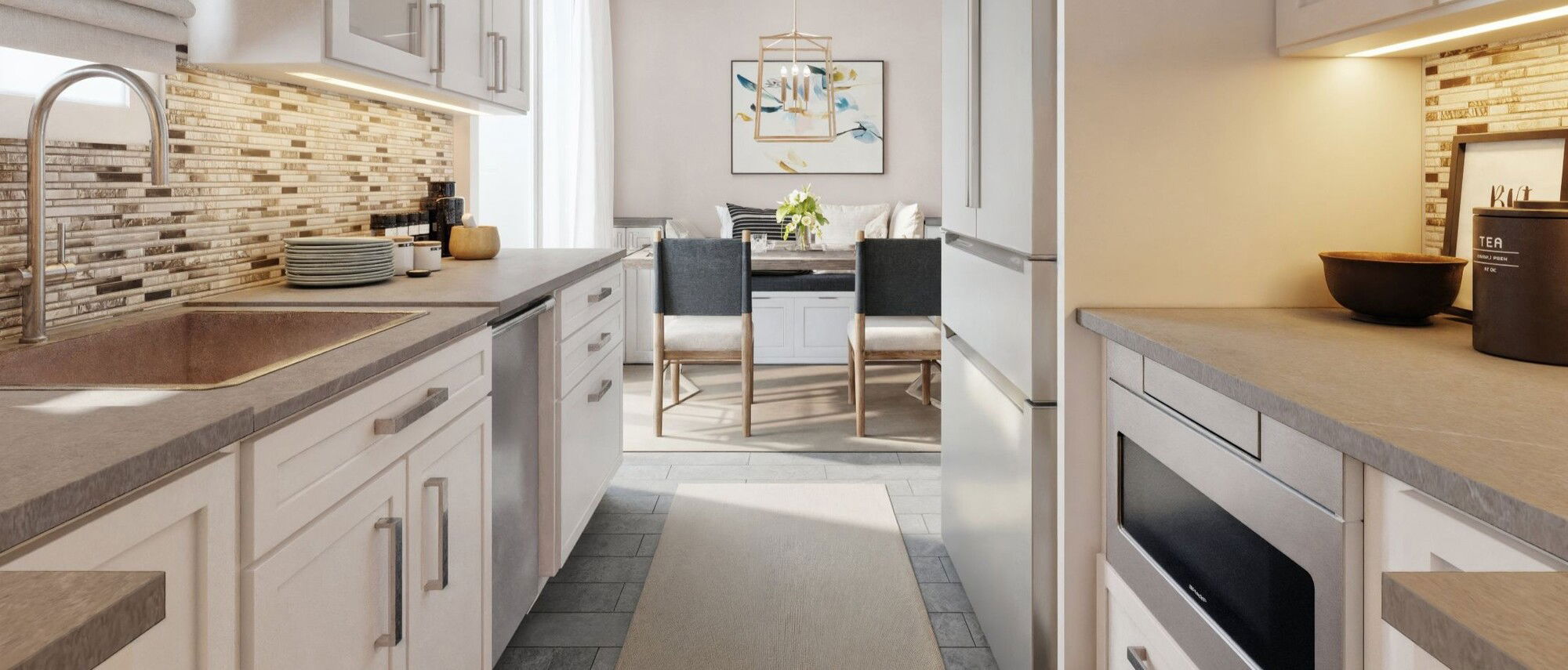 Fresh Modern Kitchen & Dining Interior Design by interior designers in Warren, Michigan