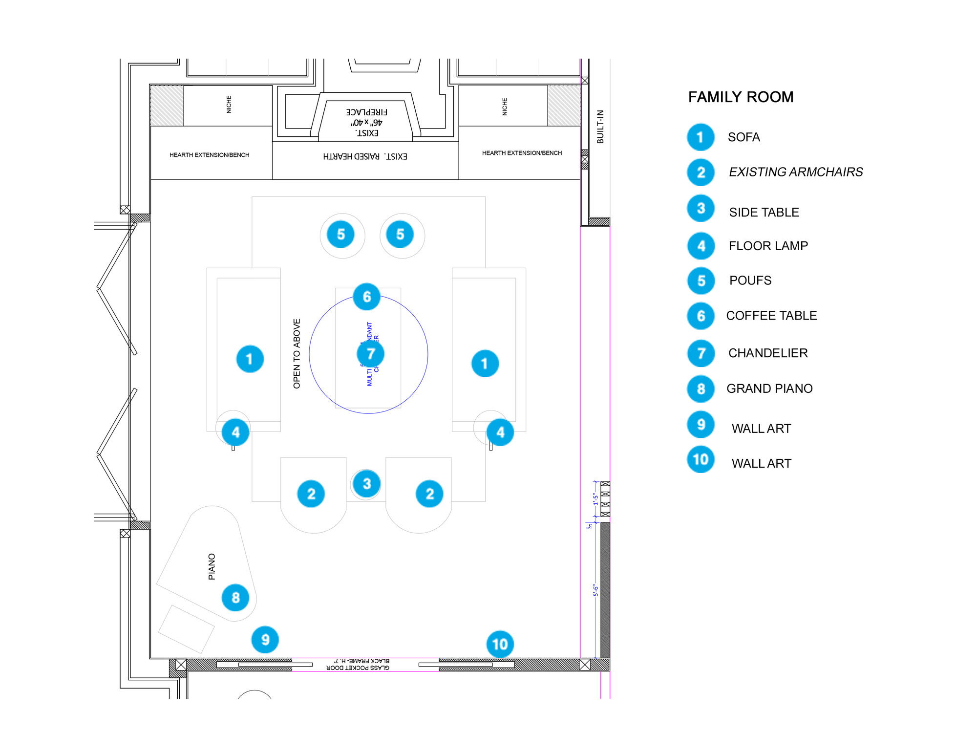 Online Designer Living Room Floorplan