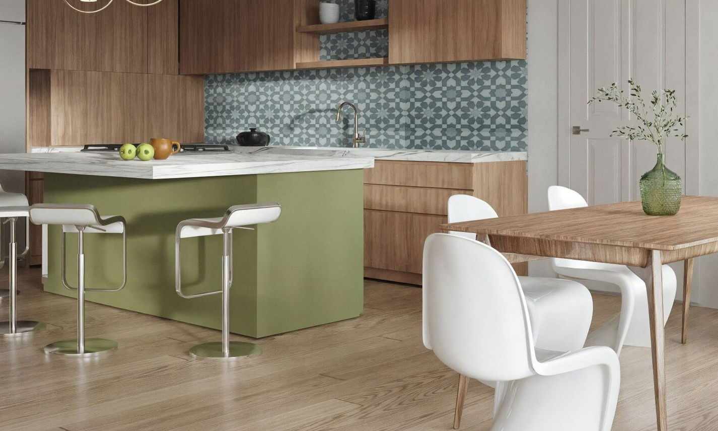 Sleek & Minimalistic Home Office & Kitchen Remodel