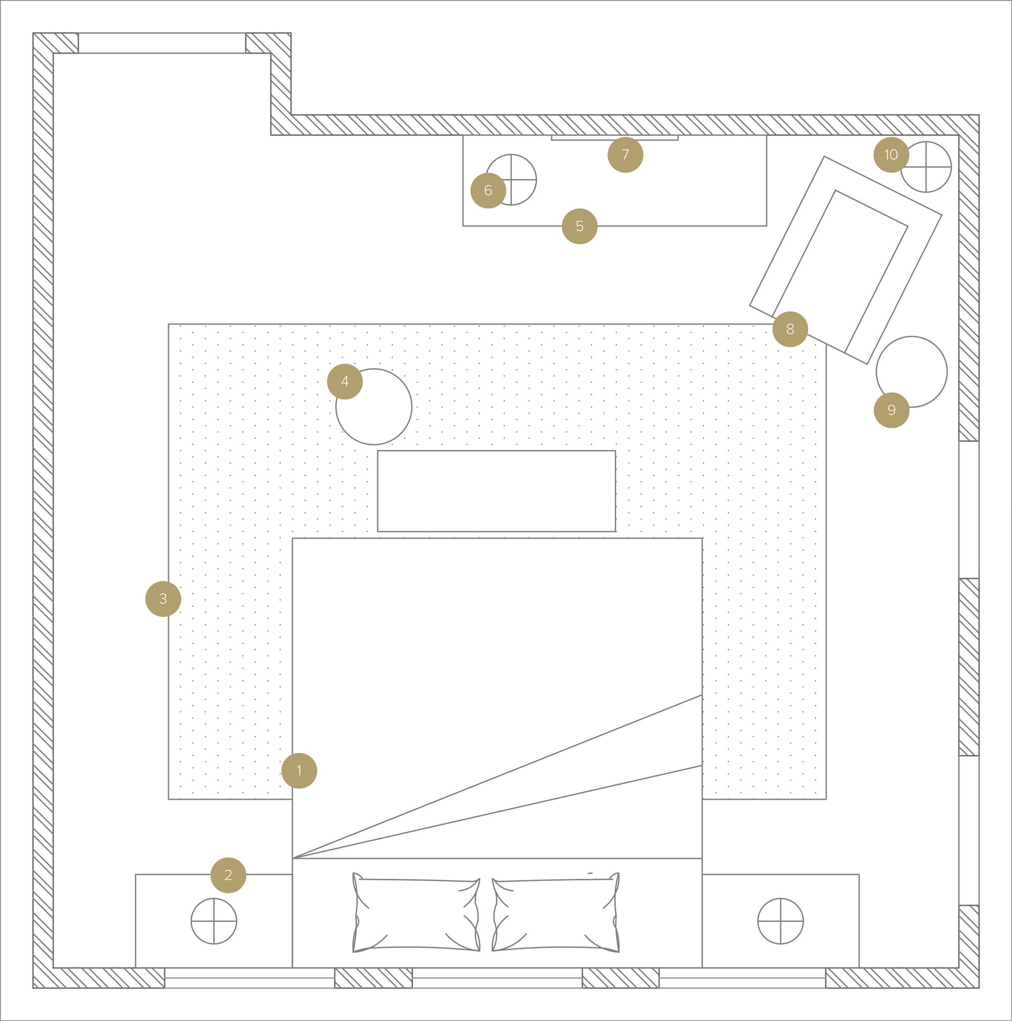Online Designer Bedroom Floorplan