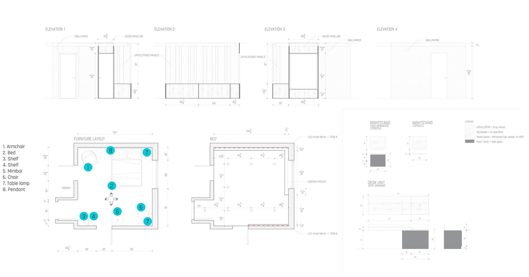 Plano del Dormitorio del Diseñador en Línea