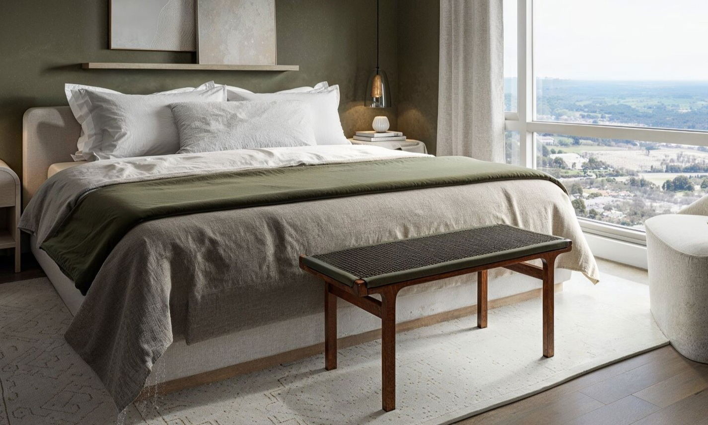 Cozy Modern Bedroom Renovation by affordable Hamptons interior designers