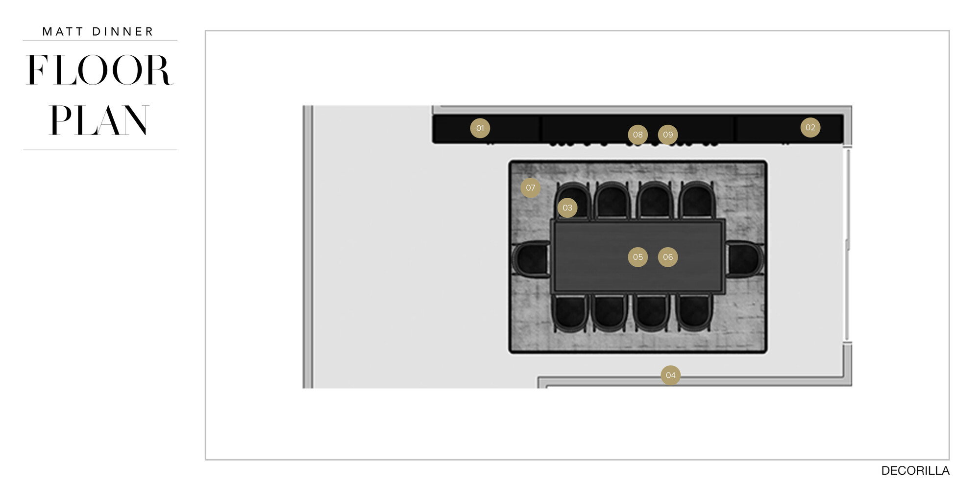 Online Designer Dining Room Floorplan