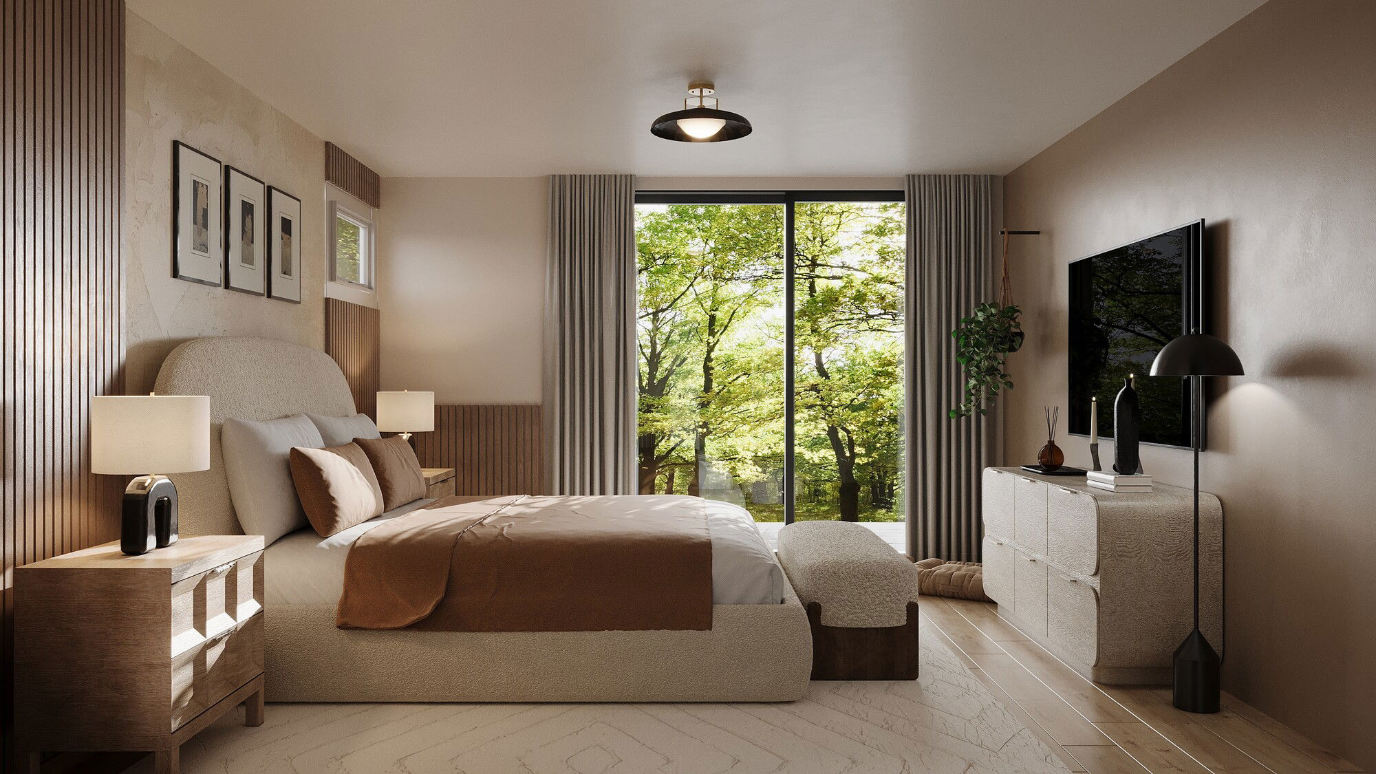 Online Designer Bedroom 3D Model thumbnail2