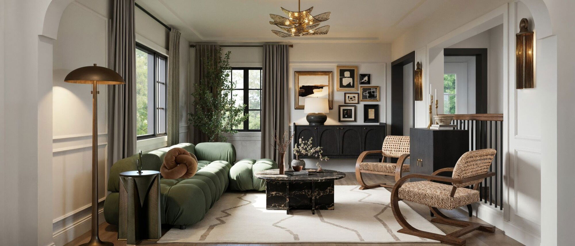 Elevated Living & Dining Room Design by top San Francisco interior designers