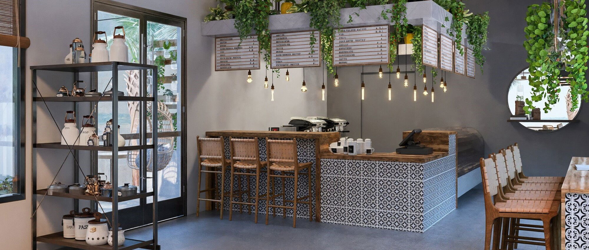 Coffee Shop With Biophilic Design- After Rendering