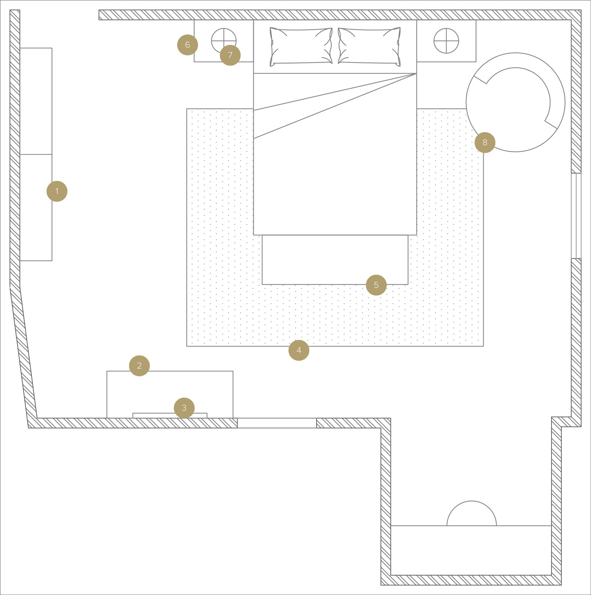 Online Designer Bedroom Floorplan