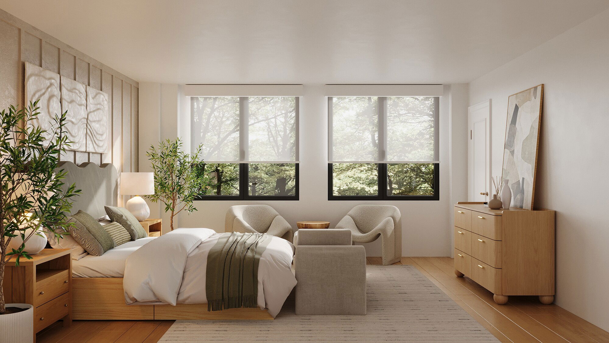 Online Designer Bedroom 3D Model thumbnail2