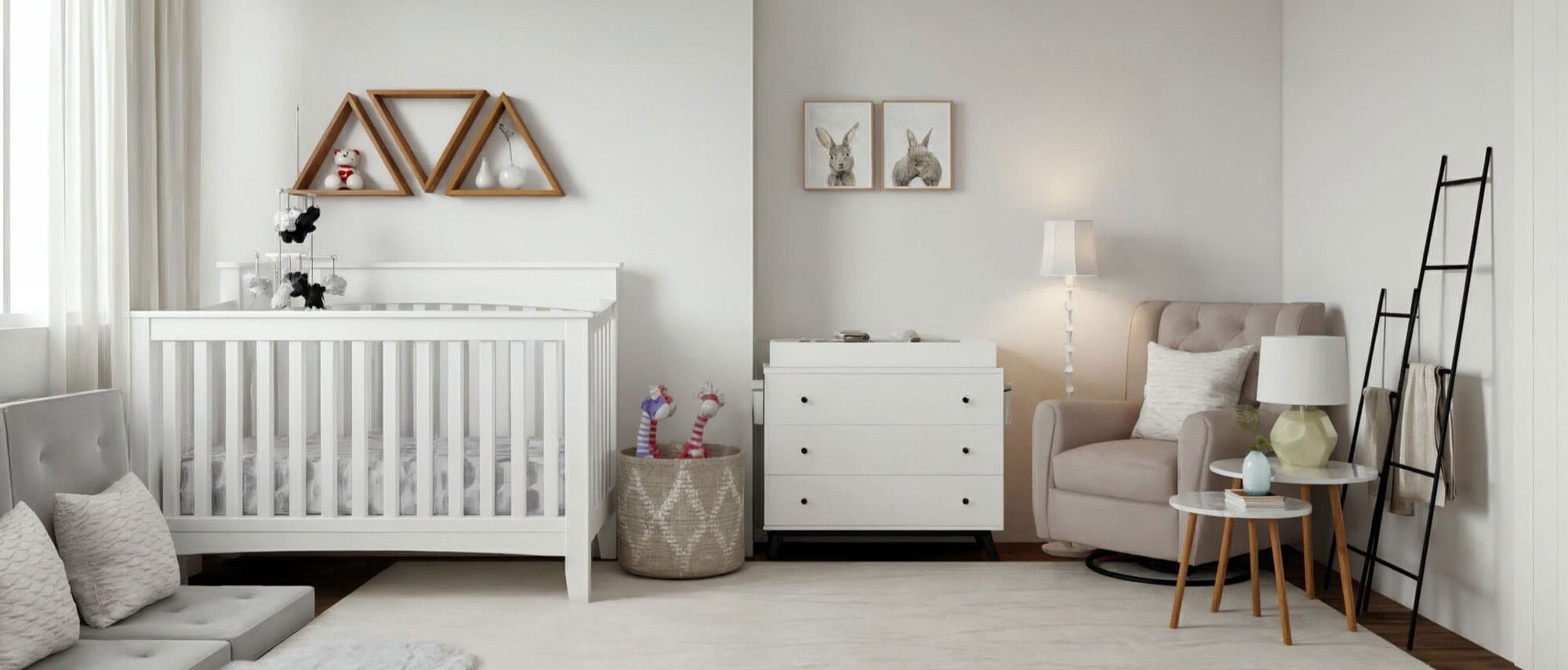 Soft Neutral Nursery Design- After Rendering