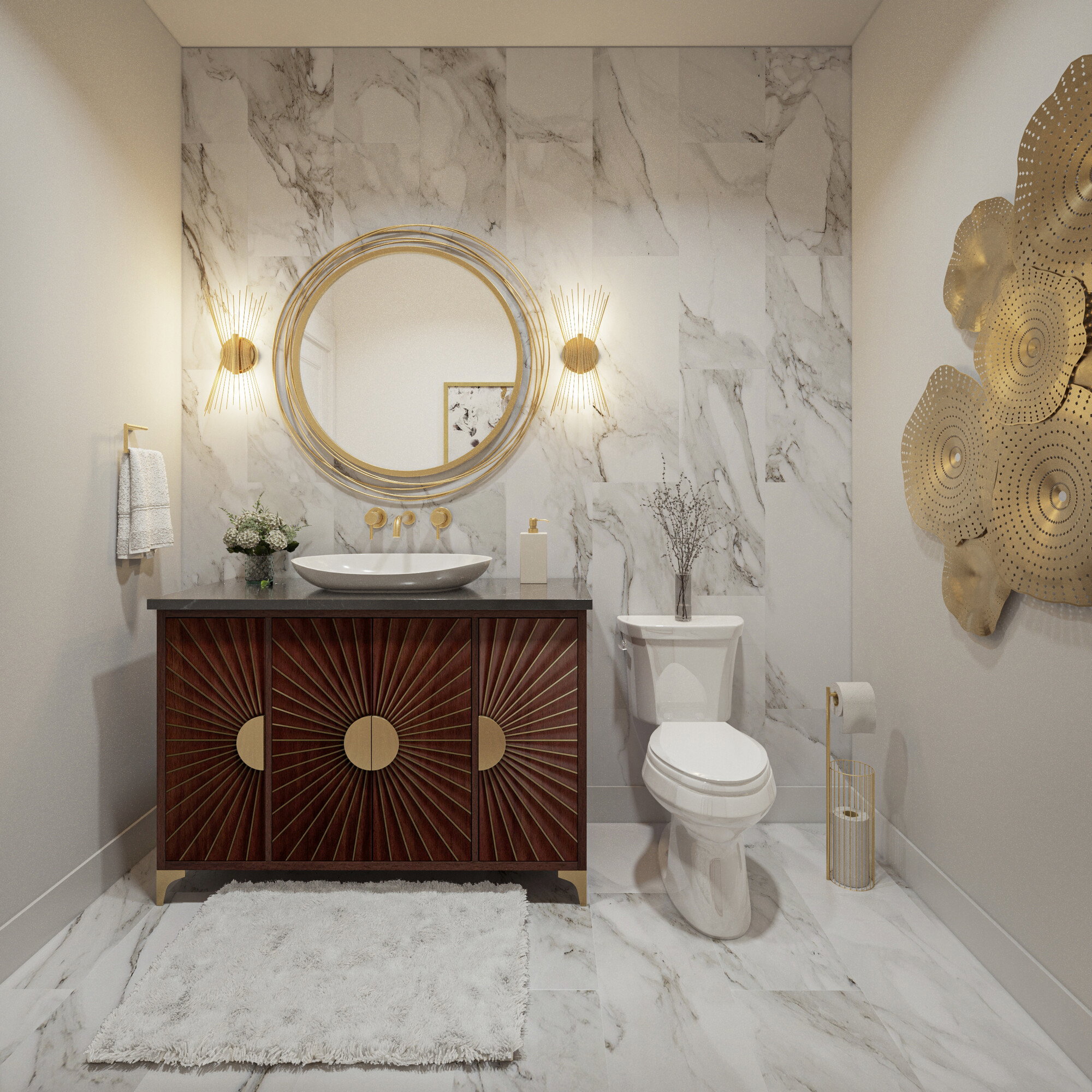 Online Designer Bathroom 3D Model 1